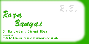 roza banyai business card
