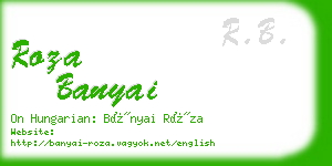 roza banyai business card